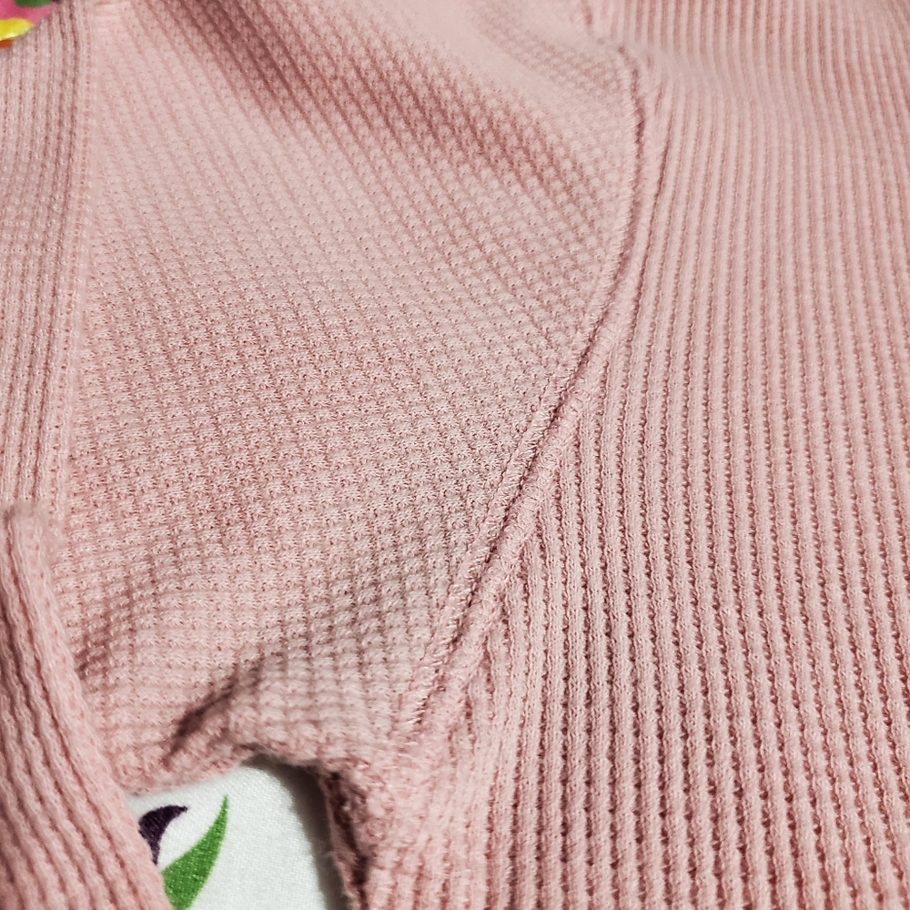 Pink Long Sleeve Ribbed Top - Picture 5 of 5